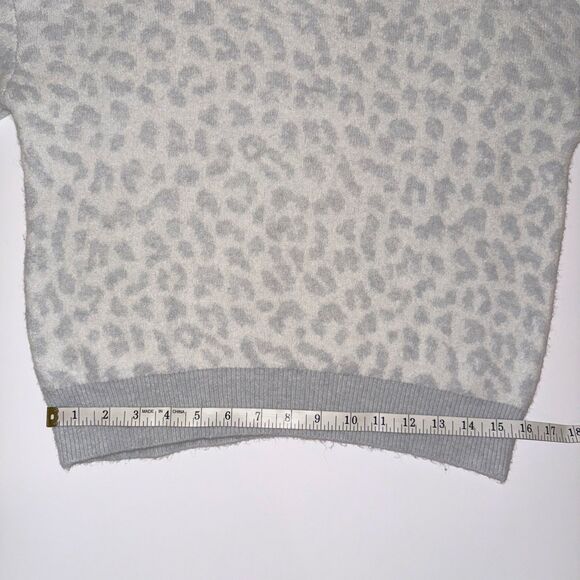 Rails Lana Leopard & Zebra Wool & Cashmere Blend Sweater Grey Pullover Luxury XS - Picture 11 of 16